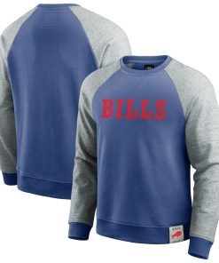 Buffalo Bills Darius Rucker Collection by Fanatics Colorblock Pullover Sweatshirt – Royal/Heather Gray