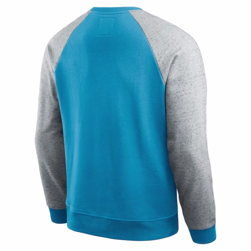 Detroit Lions Darius Rucker Collection by Fanatics Colorblock Pullover Sweatshirt – Blue/Heather Gray - Image 3