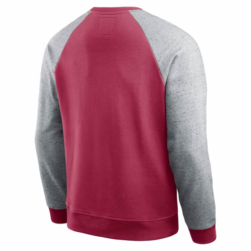 San Francisco 49ers Darius Rucker Collection by Fanatics Colorblock Pullover Sweatshirt – Scarlet/Heather Gray - Image 3