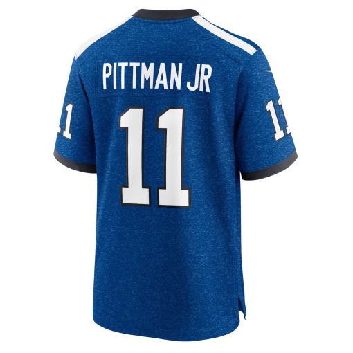Indiana Nights Michael Pittman Jr. Indianapolis Colts Nike Alternate Game Jersey – Blue - Image 3