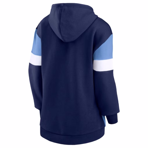 Tennessee Titans Fanatics Women’s Lock It Down Pullover Hoodie – Navy/Light Blue - Image 2