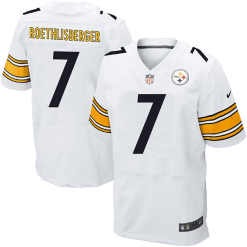 Mens Pittsburgh Steelers Ben Roethlisberger Nike White Elite Jersey