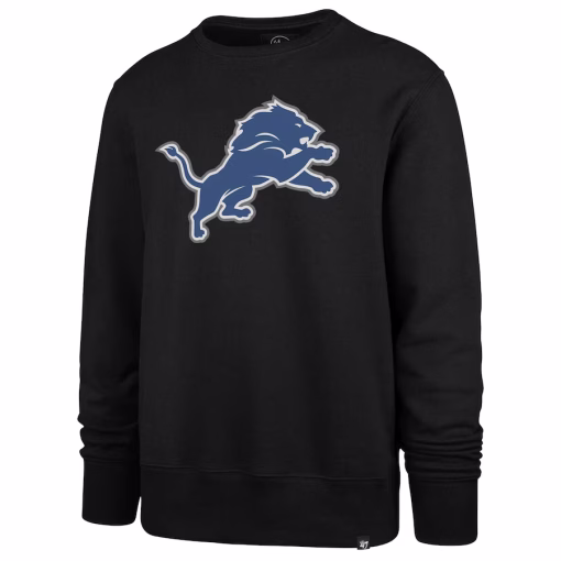 Detroit Lions ’47 Imprint Headline Pullover Sweatshirt – Black - Image 2