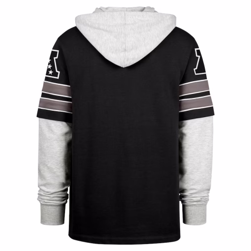 Las Vegas Raiders ’47 Double Header Blitz Cornerback Pullover Hoodie – Black - Image 3