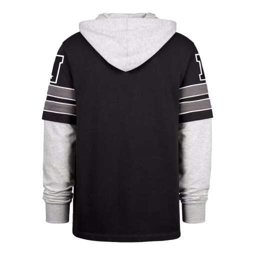 Men’s Philadelphia Eagles ’47 Black Double Header Blitz Cornerback Pullover Hoodie - Image 3