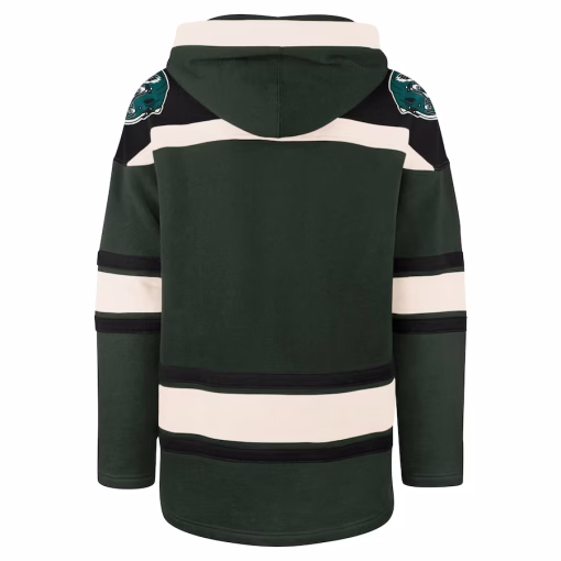 Men’s Philadelphia Eagles ’47 Midnight Green Superior Lacer Pullover Hoodie - Image 3