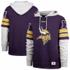 Minnesota Vikings ’47 Double Header Blitz Cornerback Pullover Hoodie – Purple