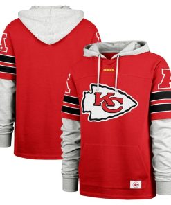 Men’s Kansas City Chiefs ’47 Red Double Header Blitz Cornerback Pullover Hoodie