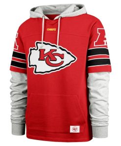 Alternative view of Men’s Kansas City Chiefs ’47 Red Double Header Blitz Cornerback Pullover Hoodie