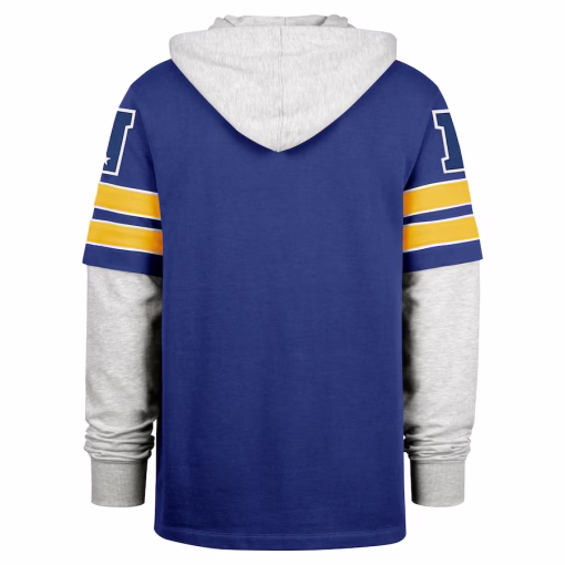 Los Angeles Rams ’47 Double Header Blitz Cornerback Pullover Hoodie – Royal - Image 3