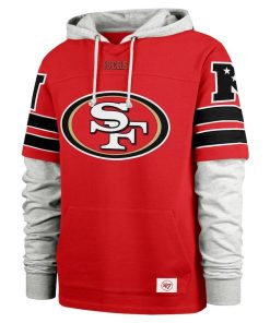 Alternative view of San Francisco 49ers ’47 Double Header Blitz Cornerback Pullover Hoodie – Scarlet