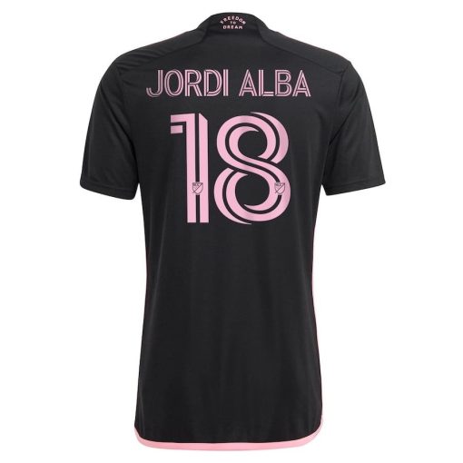 Men’s Inter Miami CF Jordi Alba Ramos adidas Black 2024 La Noche Replica Player Jersey - Image 3
