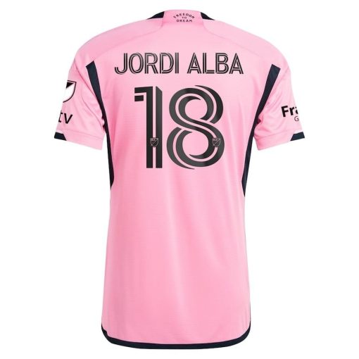 Men’s Inter Miami CF Jordi Alba Ramos adidas Pink 2024 2getherness Authentic Player Jersey - Image 3
