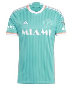 Alternative view of Men’s Inter Miami CF Lionel Messi adidas Aqua 2024 Archive Authentic Jersey