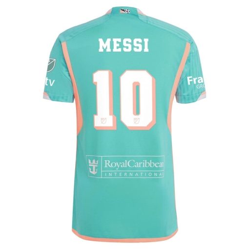 Men’s Inter Miami CF Lionel Messi adidas Aqua 2024 Archive Authentic Jersey - Image 3