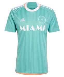 Alternative view of Men’s Inter Miami CF Lionel Messi adidas Aqua 2024 Archive Replica Player Jersey