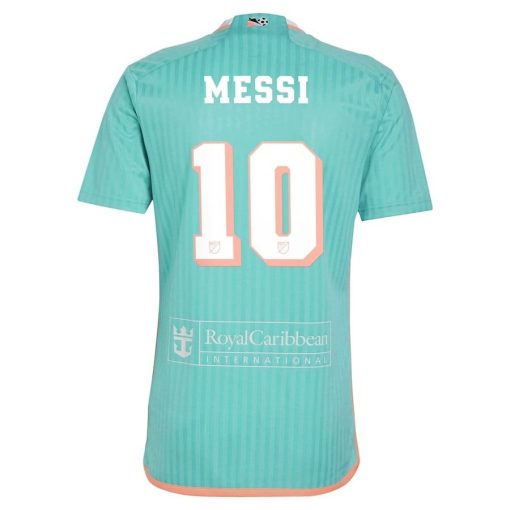 Men’s Inter Miami CF Lionel Messi adidas Aqua 2024 Archive Replica Player Jersey - Image 3