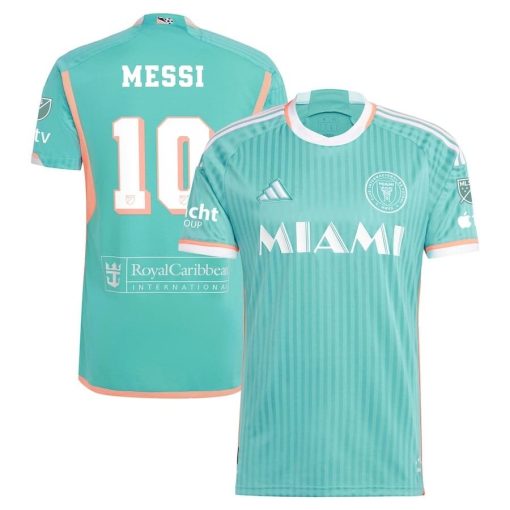 Men’s Inter Miami CF Lionel Messi adidas Aqua 2024 Archive Authentic Jersey