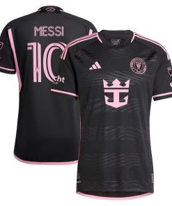 Men’s Inter Miami CF Lionel Messi adidas Black 2024 La Noche Authentic Player Jersey