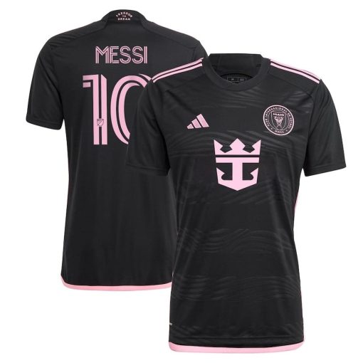 Men’s Inter Miami CF Lionel Messi adidas Black 2024 La Noche Replica Player Jersey