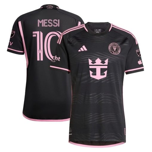 Men’s Inter Miami CF Lionel Messi adidas Black 2024 La Noche Authentic Player Jersey
