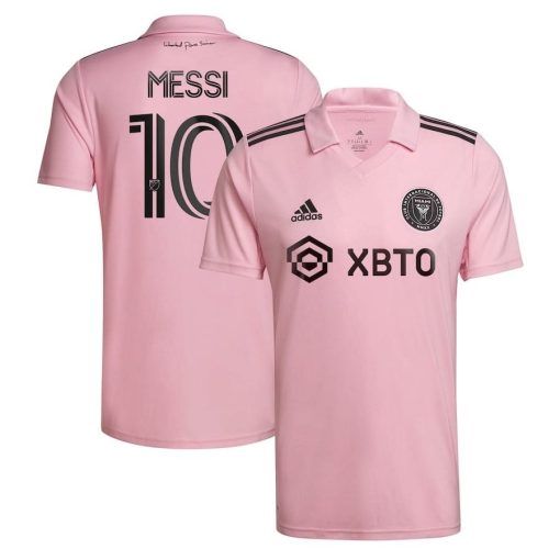 Men’s Inter Miami CF Lionel Messi adidas Pink 2023 The Heart Beat Kit Replica Jersey