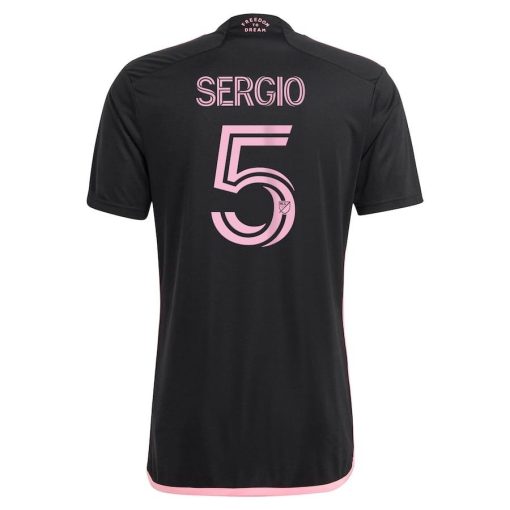 Men’s Inter Miami CF Sergio Busquets adidas Black 2023 La Noche Replica Player Jersey - Image 2