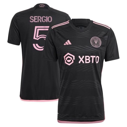 Men’s Inter Miami CF Sergio Busquets adidas Black 2023 La Noche Replica Player Jersey