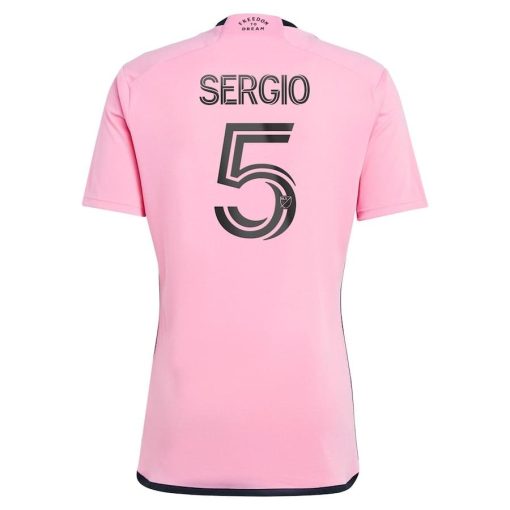 Men’s Inter Miami CF Sergio Busquets adidas Pink 2024 2getherness Replica Player Jersey - Image 3
