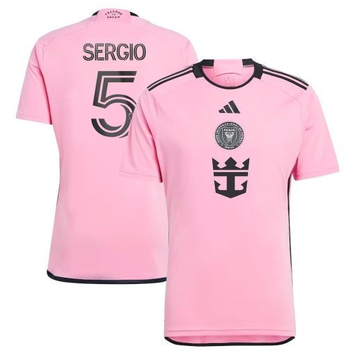Men’s Inter Miami CF Sergio Busquets adidas Pink 2024 2getherness Replica Player Jersey