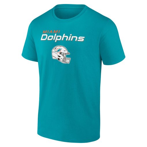 Miami Dolphins Personalized Name & Number Team Wordmark T-Shirt – Aqua - Image 2