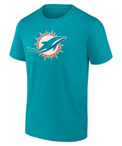 Alternative view of Miami Dolphins Team Authentic Personalized Name & Number T-Shirt – Aqua