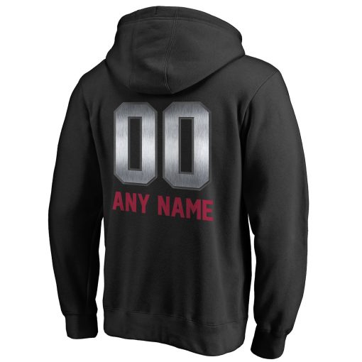 Arizona Cardinals Personalized Midnight Mascot Pullover Hoodie – Black - Image 3
