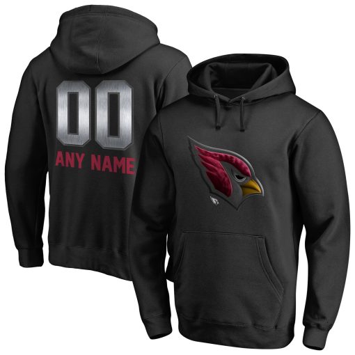 Arizona Cardinals Personalized Midnight Mascot Pullover Hoodie – Black
