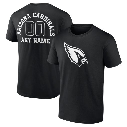 Arizona Cardinals Personalized Name & Number Monochrome T-Shirt – Black