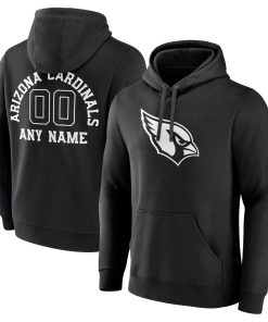 Arizona Cardinals Personalized Name & Number Pullover Hoodie – Black