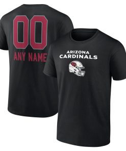 Arizona Cardinals Personalized Name & Number Team Wordmark T-Shirt – Black