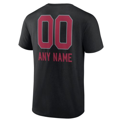 Arizona Cardinals Personalized Name & Number Team Wordmark T-Shirt – Black - Image 3
