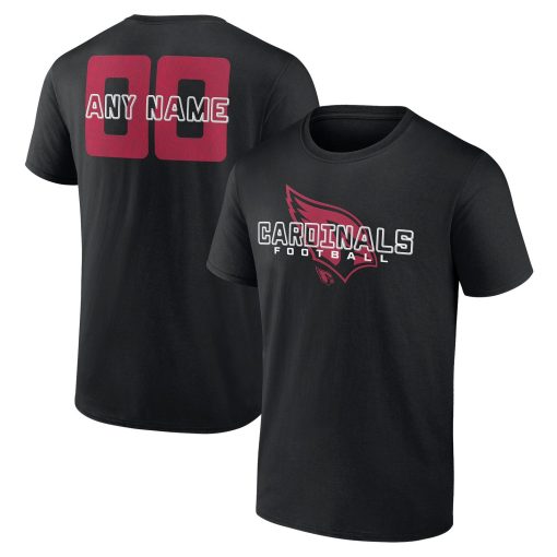 Arizona Cardinals Stellar Personalized Name & Number T-Shirt – Black