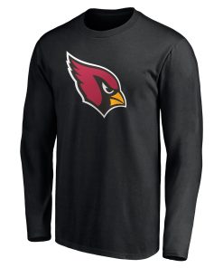 Alternative view of Arizona Cardinals Team Authentic Personalized Name & Number Long Sleeve T-Shirt – Black