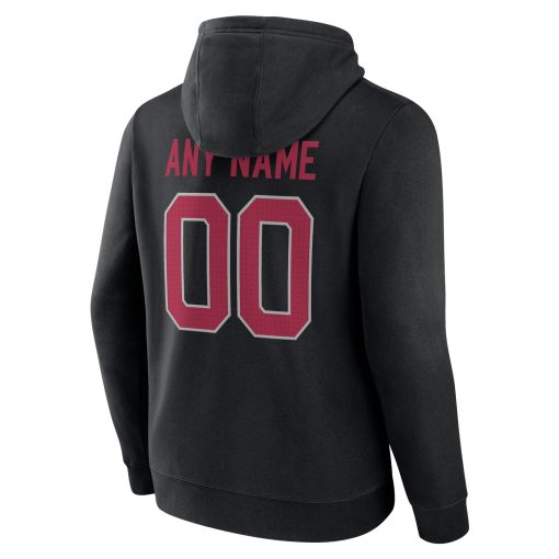 Arizona Cardinals Team Authentic Personalized Name & Number Pullover Hoodie – Black - Image 3