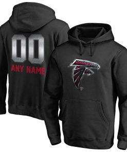 Atlanta Falcons Personalized Midnight Mascot Pullover Hoodie – Black