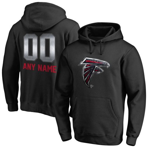 Atlanta Falcons Personalized Midnight Mascot Pullover Hoodie – Black