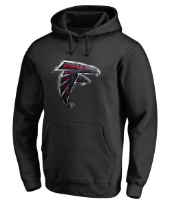 Alternative view of Atlanta Falcons Personalized Midnight Mascot Pullover Hoodie – Black