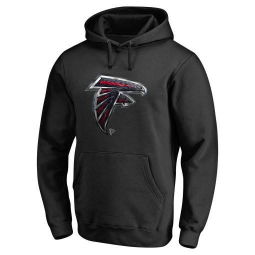 Atlanta Falcons Personalized Midnight Mascot Pullover Hoodie – Black - Image 2