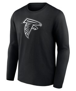 Alternative view of Atlanta Falcons Personalized Name & Number Monochrome Long Sleeve T-Shirt – Black