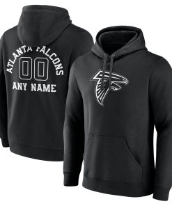 Atlanta Falcons Personalized Name & Number Pullover Hoodie – Black