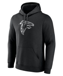 Alternative view of Atlanta Falcons Personalized Name & Number Pullover Hoodie – Black