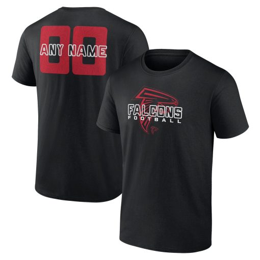 Atlanta Falcons Stellar Personalized Name & Number T-Shirt – Black