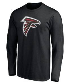 Alternative view of Atlanta Falcons Team Authentic Personalized Name & Number Long Sleeve T-Shirt – Black